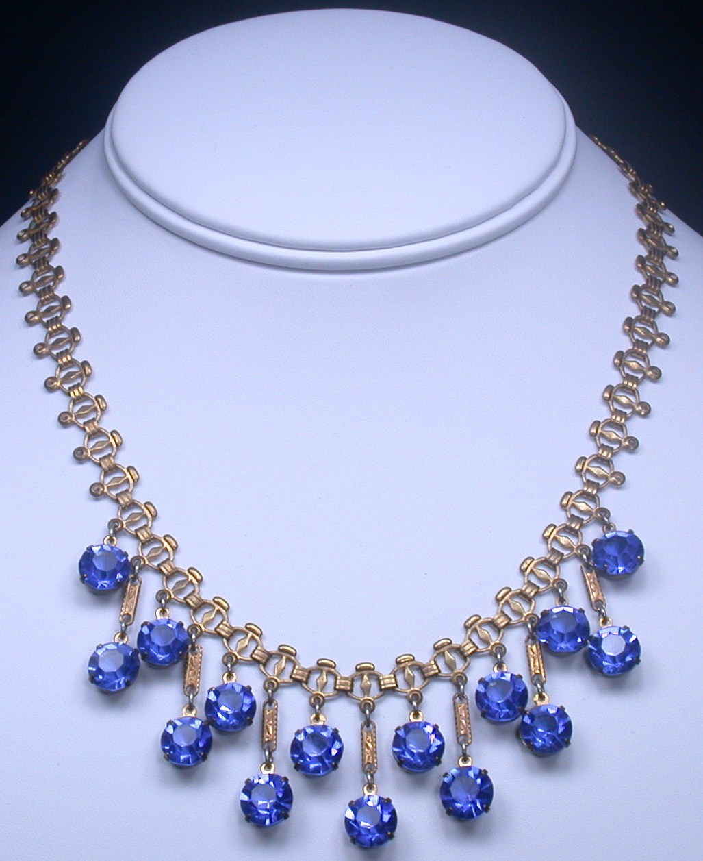 Art Deco Sapphire Fringe Necklace